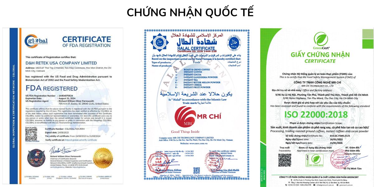 Chứng nhận chất lượng Quốc Tế